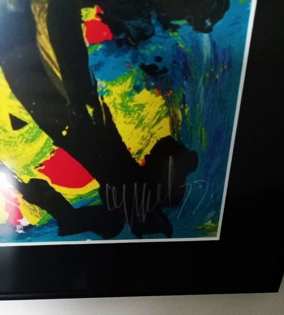 Image 1 of Karel Appel, « Jouer en bleu » (encadré récemment)