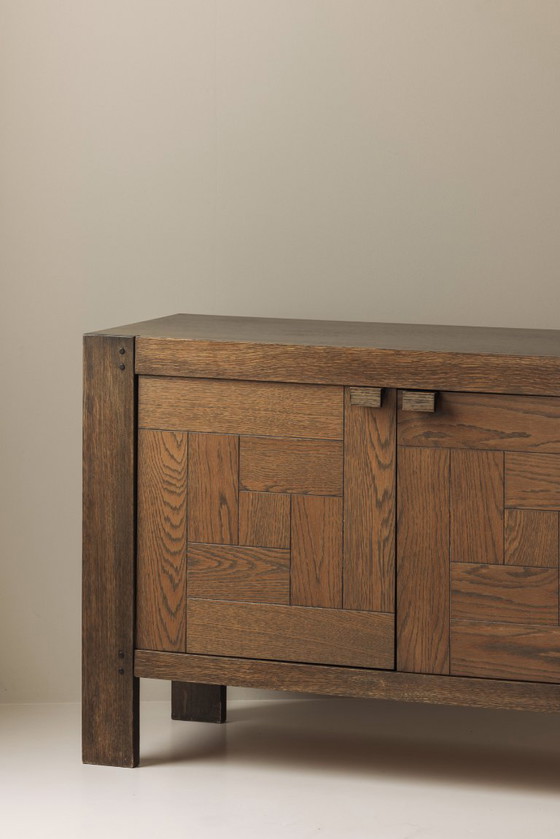 Image 1 of 1970 DEFOUR brutalist sideboard sideboard 225cm! graphic vintage designer furniture JAPAN modernist XL
