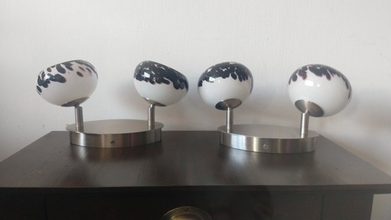 Image 1 of 2 x Massive lampen set metaal retro design