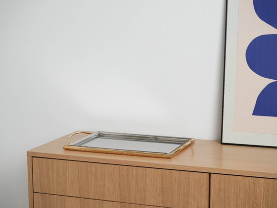 Image 1 of Plateau en acier inoxydable, design allemand, années 1970, fabriqué par GOTTINGHEN