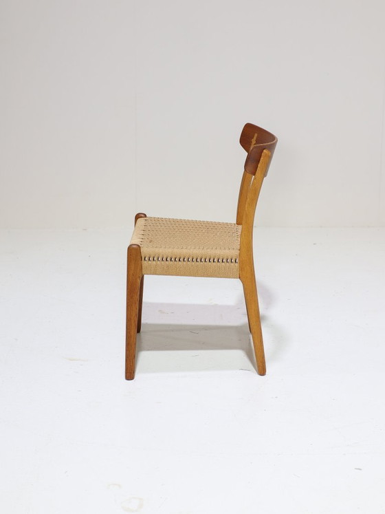 Image 1 of 4x Eetkamerstoelen Hans Wegner CH23 Carl Hansen teak eiken 1950s
