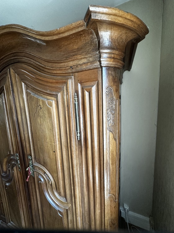 Ropero alsaciano Luis XV de nogal macizo, siglo XVIII – Armoire Alsacienne 18 e siècle, Wood, Vintage (photo 11 of 15)