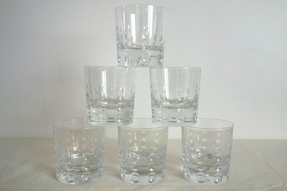 Image 1 of 6 heavy crystal whisky glasses by JG Durand