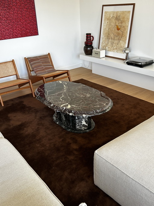 Marmeren salontafel | Vintage design | Rosso Levanto marmer – Marble, Stone