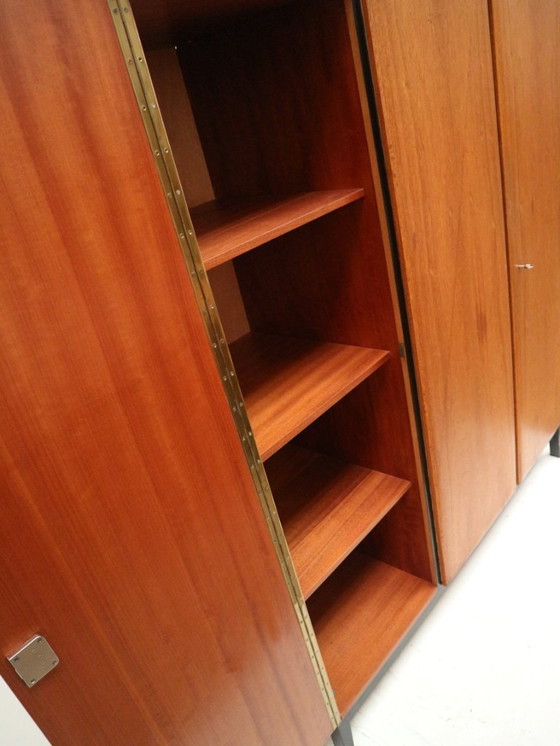 Image 1 of Vintage 3-door wardrobe with hanging and storage space made in the 1960s