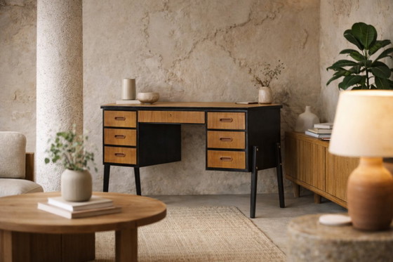 Image 1 of Scrivania vintage in teak svedese moderna di metà secolo, anni '60