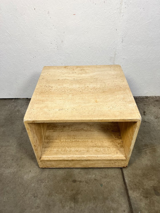 Image 1 of Tavolino da caffè/tavolino vintage. Travertino, Italia, anni '80