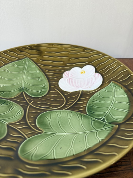 Image 1 of Plat nénuphars Sarreguemines made in France 