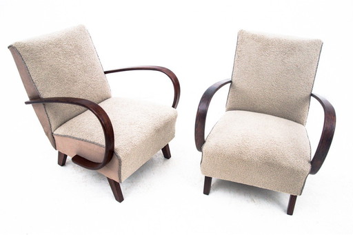 Fauteuils Art déco conçus par J. Halabala, Tchécoslovaquie, années 1930.