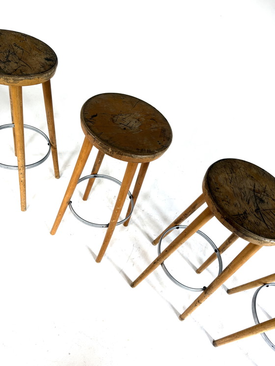 Image 1 of 4x vintage bar stools, Studio Stadtlohn '80