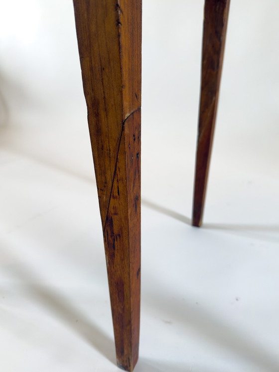 Image 1 of Table demi-lune en pin du XIXe siècle