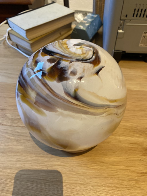 Lampe boule en verre de Murano années 70