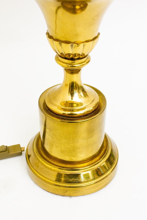 Image 1 of 80's brass neoclassical table lamp Maison Charles