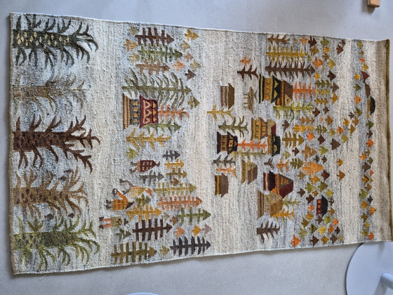 Zeldzame vintage Poolse kelim – Lowinska, Vloerkleden en tapijten, Wool (photo 4 of 5)