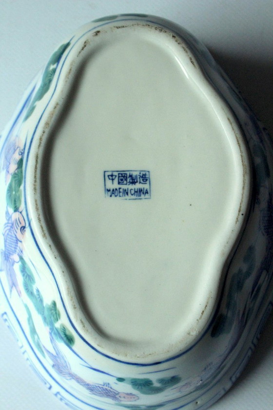 Image 1 of Pot à poisson chinois en céramique - Pot à hareng - Céramique - Vintage