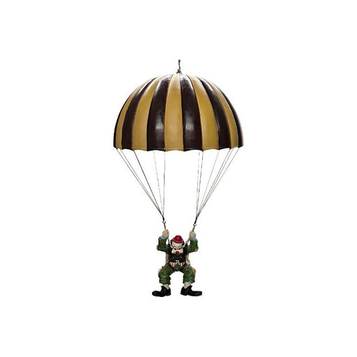 Clown am Fallschirm im Stil von Allan Agohob, 20. Jahrhundert