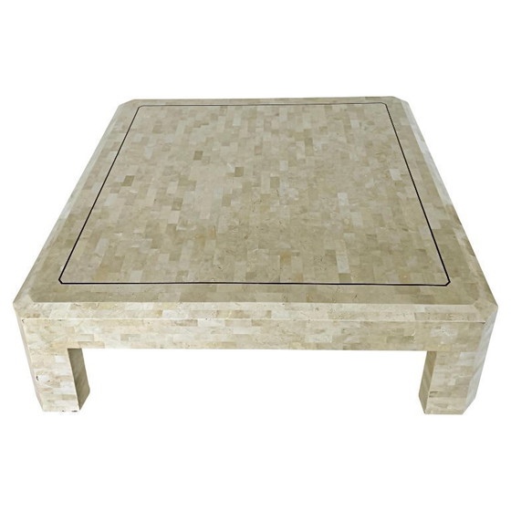 Image 1 of Maitland-Smith Tessellated Stone coffee table 