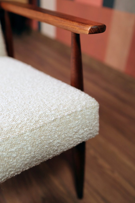 Image 1 of Vintage Lounge Chair Wit Bouclé Mid Century Design