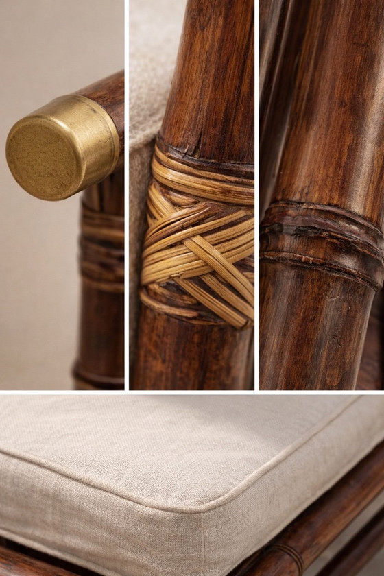 Image 1 of Paire de fauteuils et ottomans John Wisner Far Horizons – Ficks Reed, 1954