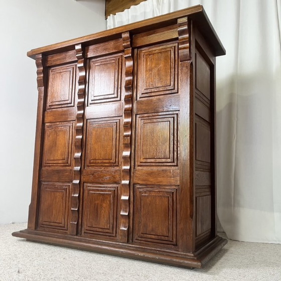 Image 1 of Mostrador/barra de roble antiguo, siglo XX