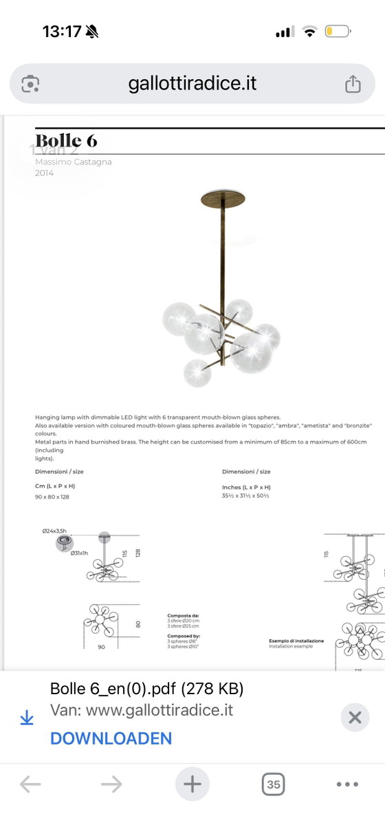 Image 1 of Gallotti & Radice Bolle 6 – Nieuw