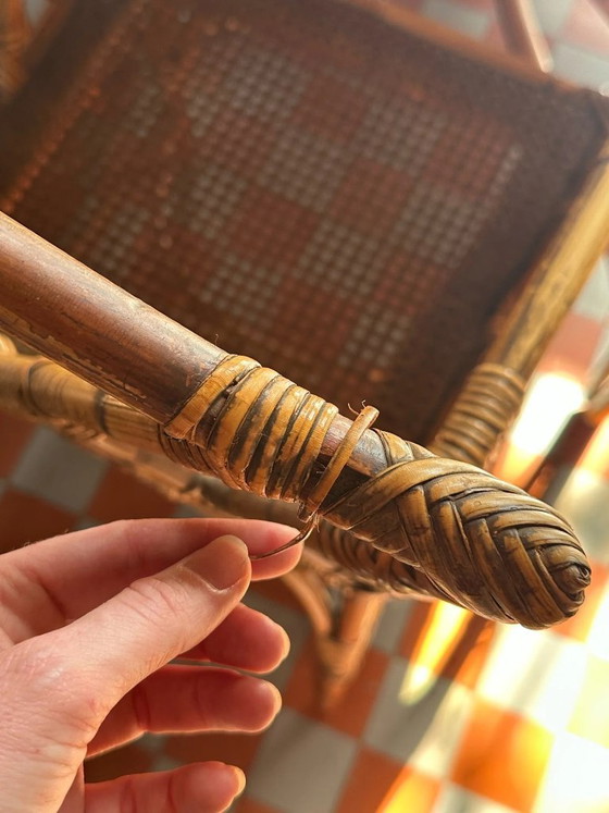 Essgruppe aus Bambus im Chippendale-Stil, Italien, ca. 1970er Jahre – Esszimmergarnitur, Bamboo (photo 11 of 19)