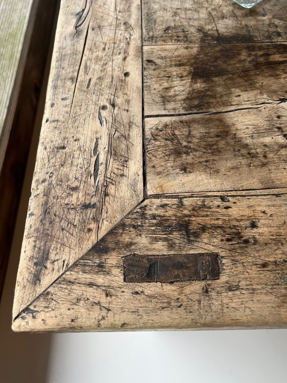 Originale alte chinesische kleine Kommode / Schreibtisch – Schlicht, robust, rustikal (Wabi-Sabi) (photo 4 of 12)