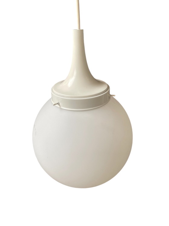 Image 1 of Lampada da sospensione in smalto opalino, Glashutte Limburg 