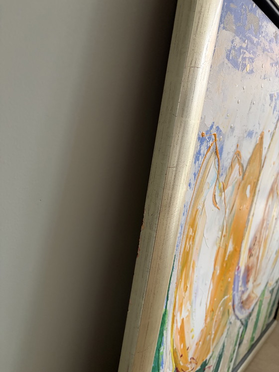 Image 1 of Tableau Gert van Reenen – Tulipes (2001) – 92 x 92 cm