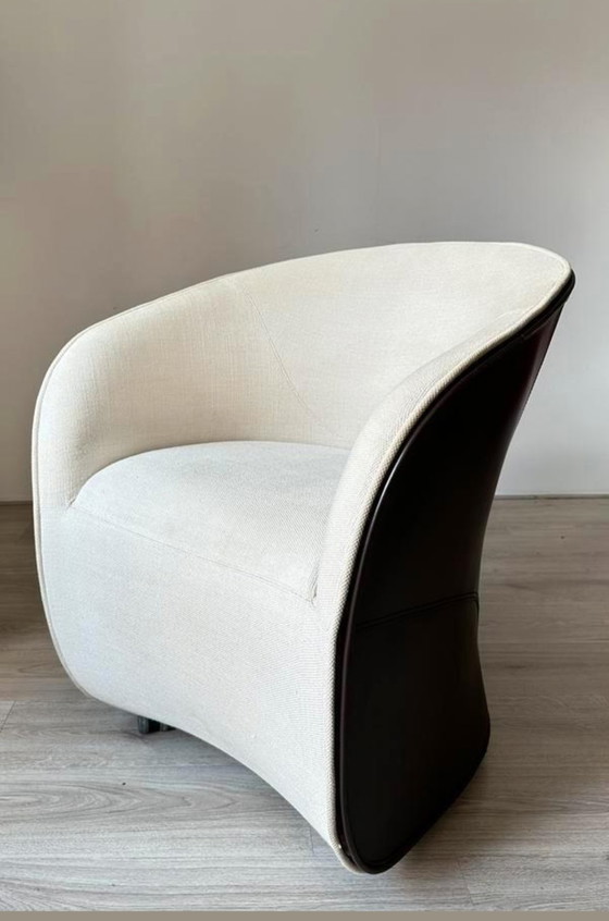 Image 1 of Zanotta Calla fauteuil cuir/tissu