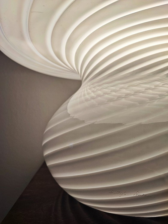 Image 1 of Lampe champignon XL Swirl de De Majo Murano, années 1970
