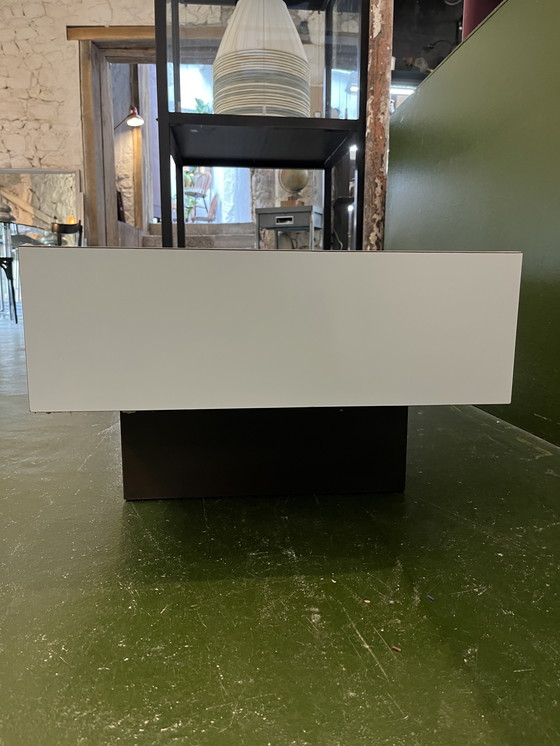 Image 1 of 70s White Formica Planter Table Made by Roche Bobois