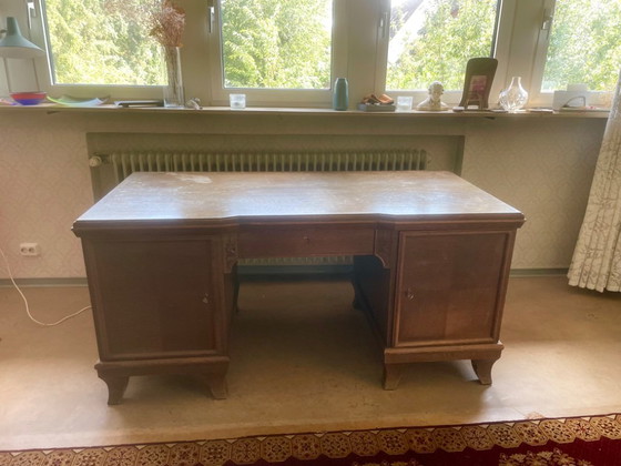 Image 1 of Art-Deco-Schreibtisch mit Chinoiserie-Elementen