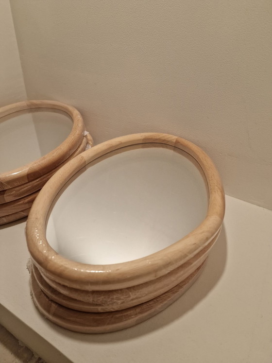Espejos orgánicos Japandi nuevo escandinavo, Art of Living, Madera, Beige (foto 2 de 7)
