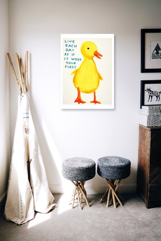 Image 1 of Leef elke dag alsof het je eerste is - David Shrigley - Poster 50 × 70 cm