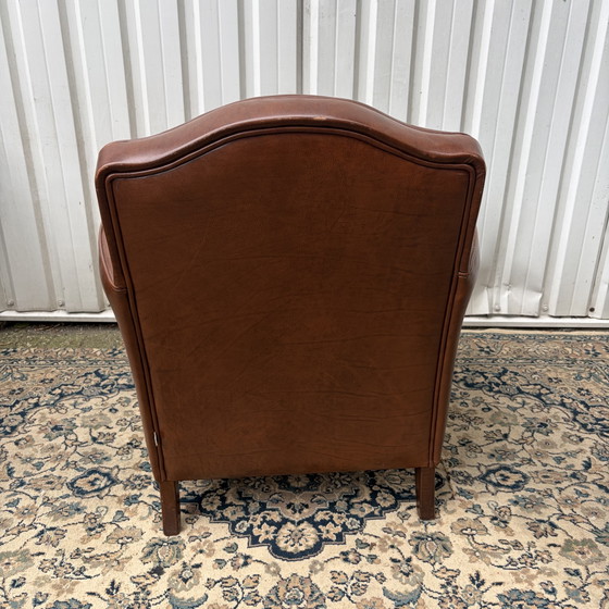 Midcentury Leather 3B Armchair – Wood (photo 6 of 7)