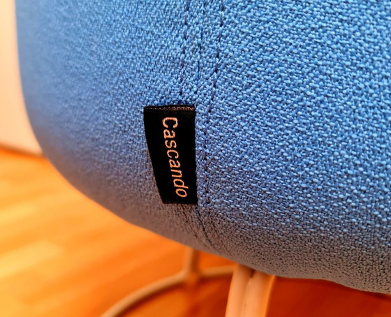 Image 1 of Cascando pouf hocker model Paddy azure blue good condition