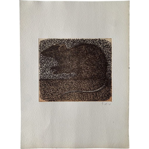 Vintage Plakat die Ratte von François-Xavier Lalanne, 2003