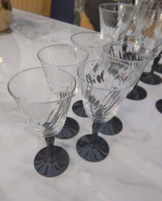 Image 1 of Bicchieri vintage Luminarc Nocturne Swirl