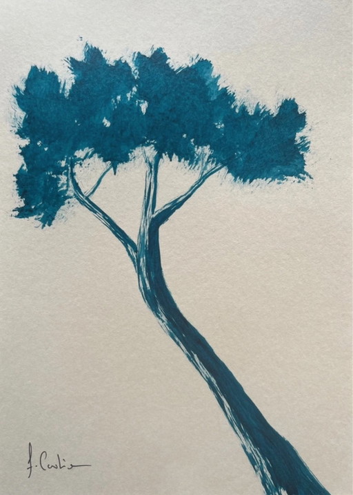 Juego de 4 bocetos de artistas. 21 x 15 cm.