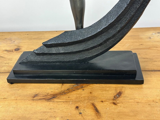 Image 1 of Regule statue "The Dancer with Drapery" signed A. Danel 1990