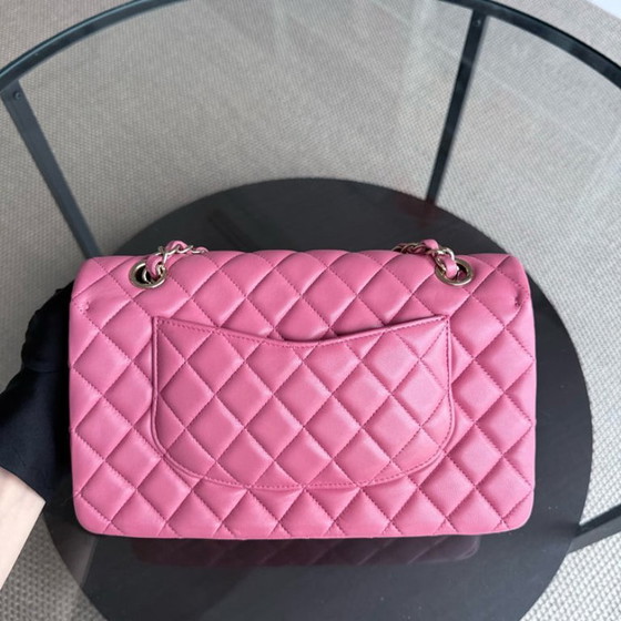 Image 1 of Chanel Classic Flap Medium - Special Valentine Edition 25cm Quilted Lambskin Pink Gold Hardware Series 19