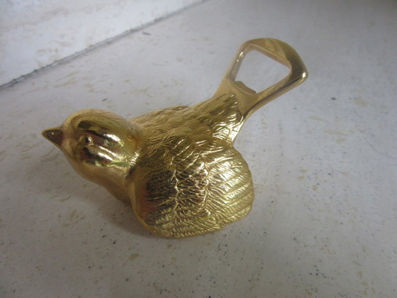 BMF Alemania Occidental Abrebotellas Pájaro dorado Gorrión Spatz – Accesorios de mesa, Metal, Brass (photo 5 of 7)