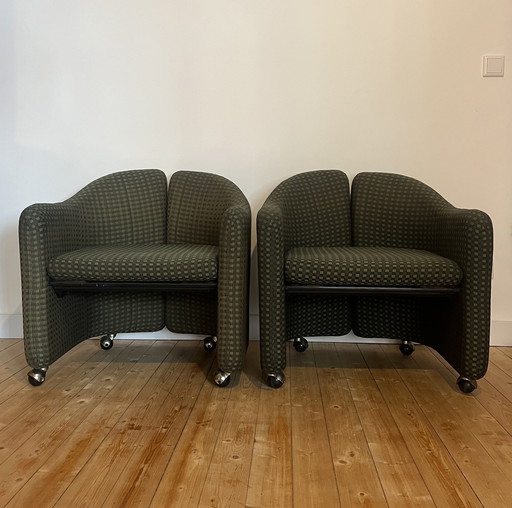 2x Poltrona PS142 di Eugenio Gerli per Tecno