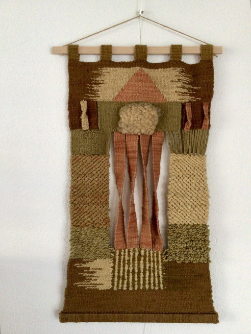 Vintage handmade wall tapestry unique piece