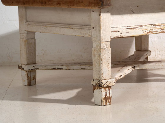 Tavolino basso antico effetto invecchiato in legno di pino – Europa Centrale, circa 1900 – Tavolini da caffè (photo 28 of 40)