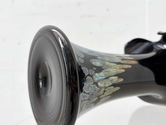 Image 1 of Iridescent EISCH studio glass vase, signed, 1970s