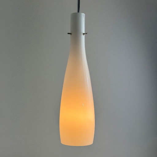 Vintage 1970s Opaline Glass Pendant Light