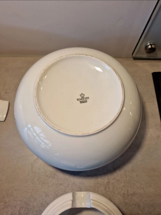 Ambrogio Rossari Scherzer Bavaria Zuppiere, Stoviglie, Ceramica, Porcellana, Bianco (foto 4 di 5)