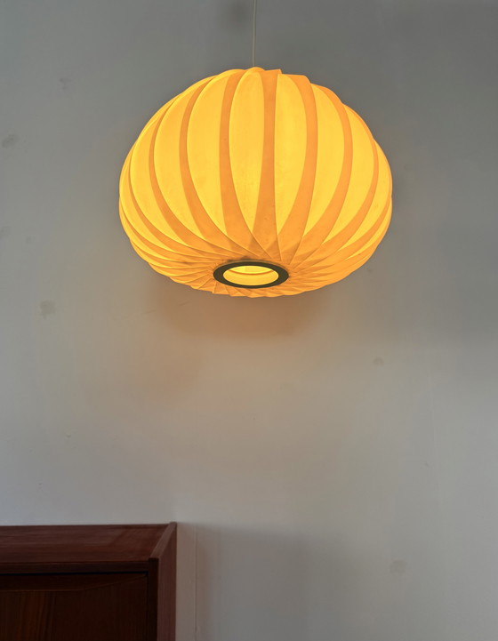 Image 1 of Lampada a sospensione vintage a stecche, Lars Schiøler anni '70